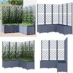 Vidaxl - jardinière avec treillis bleu gris 120x120x136 cm pp - jardinier avec trellis - pot plante grimpante ... Vidaxl - jardinière avec treillis bleu gris 120x120x136 cm pp - jardinier avec trellis - pot plante grimpante ...