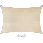 Jardinion - voile d'ombrage rectangulaire - 2 x 3m, beige