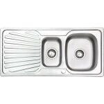 Jassferry �vier de cuisine 1, 5 bac , encastrable en acier inoxydable 1000 x 480 mm avec �gouttoir r�versible ...