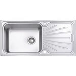 Jassferry - vier de cuisine 1 bac acier inoxydable 1000 x 500 mm �gouttoir r�versible, avec siphon et ...