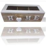 Mini vitrine 3 compartiments bois meuble campagne chic