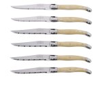 Coffret de 6 couteaux laguiole en corne - jean dubost