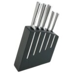 Jean dubost - pradel 18507 bloc de cuisine kimono noir 5 couteaux de de cuisine ventoux acier inox