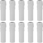 Jeffergarden 10 pi�ces 4 pouces bougie couvre manches simulation vintage cire goutte bougie douille couvre ...
