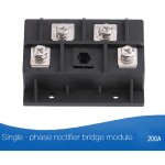 Jeffergarden 1pc 200a 1600v module de pont redresseur  diode monophas haute puissance 4 bornes
