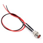 Jeffergarden 4 pcs 12v 8mm led panneau pilote dash avertissement voyant lampe de voiture van rouge