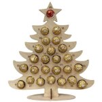 Jeffergarden calendrier de l'avent en bois, support � chocolat de nol, ornements de f�te, cadeaux de ...