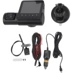 Jeffergarden cam�ra de tableau de bord 3 canaux 1080p � trois voies triple voiture cam�ra vision nocturne ...