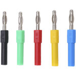 Jeffergarden - connecteur fiche banane 5 pi�ces / ensemble j. 20012, adaptateur 4mm m�le � 2mm femelle ...