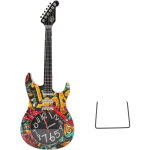 Jeffergarden guitare horloge murale simulation temps pr�cis guitare horloge d�coration murale pour maison ...