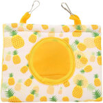 Jeffergarden hamac pour perroquet triangle polyester motif ananas jaune nid d'oiseau lit avec trou et ...
