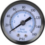 Jeffergarden mini manom�tre pour carburant air huile eau 0 - 160 psi / 0 - 10 bar 1 / 8' filetage npt ...