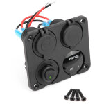 Jeffergarden panneau de commande � bascule � 4 boutons marche / arr�t, double chargeur usb, prise allume ...