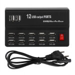 Jeffergarden parasurtenseur 12 ports multiples avec chargeur rapide station usb 100 - 240v concentrateur ...