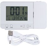 Jeffergarden r�veil de projection r�tro - �clair� led, chargement usb, horloge multifonctionnelle avec ...