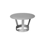 Simple paroi inox 0, 6 mm - chapeau anti - pluie 150 mm