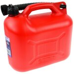 Jerrican essence en plastique avec bec verseur rouge 10 l Jerrican essence en plastique avec bec verseur rouge 10 l