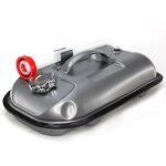 Jerrican horizontal bidon essence 5 litres acier 8 mm avec bec verseur flexible et trou d'aeration