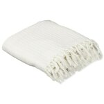 Jet� de canap� gaufr� 170x250 cm ivoire