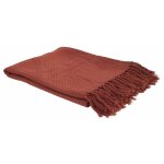 Jet� de canap�  gaufr�  170x250cm terracotta