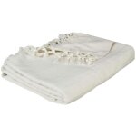 Jeté de lit anjali coton blanc ivoire 160x220cm atmosphera créateur d'intérieur Jeté de lit anjali coton blanc ivoire 160x220cm atmosphera créateur d'intérieur