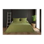 Jet de lit vert olive capitonn style boutis - 230x250cm - vert olive