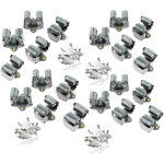 Wiltec - jeu de 20 accroche - balai mural, 50 x 50 x 42 mm par pi�ce, en acier, support porte - balai ...