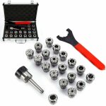 Senderpick - jeu de 21 pinces de serrage de prcision mk2 mt2 er32 m10 avec tui pour fraiseuse