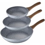 Jeu de 3 poêles à frire Ø22 Ø26 et Ø28 daimiel, aluminium forgé, induction Jeu de 3 poêles à frire Ø22 Ø26 et Ø28 daimiel, aluminium forgé, induction