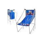 Jeu de basketball arcade pliable - goplus - 2 paniers / 4 ballons / 8 modes de jeux / capteur �lectrique ...