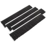 Wiltec - jeu 4x brosse de rechange 55 cm ? pour balayeur  pelouse 105 cm ? pour balai ramasseur autoport ...