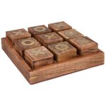 Atmosphera - jeu de morpion oscar 23x23 beige