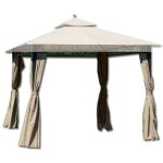I giardini del re - jeu de rechange de 4 toiles latrales pour gazebo eden 3x3 couleur blanche, taille ...