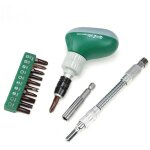 Jeu de tournevis � cliquet 13 en 1, avec 10 embouts, 1 tige d'extension de douille, outils manuels pour ...