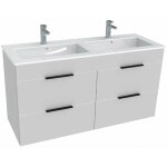 Jika cube - meuble avec double - lavabo, 116x42x62 cm, blanc h4536621763001