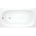 Jika - groupe roca) riga 130 x 70 cm baignoire gain de place 150 l en acier maill, sans pieds, blanc ...