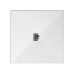 Jika padana - receveur de douche 100x100 cm, aspect ardoise / blanc mat h213936r100001