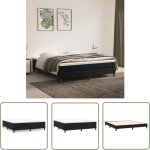Jinlefu - the living store cadre de lit sans matelas noir 180x200 cm velours - cadre de lit - lit double ...
