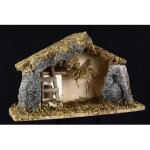 Crèche de noël - bois et mousse Crèche de noël - bois et mousse