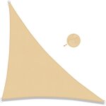 Voile d'ombrage triangulaire jaune toile ombrage pes r�sistant � l'eau protection 95% uv pour jardin ...