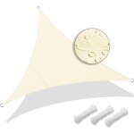 Voile d'ombrage triangulaire toile ombrage pes r�sistant � l'eau protection 95% uv pour jardin jardin ...