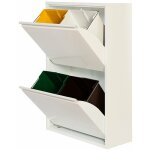 Edm - armoire mtallique de recyclage 4 tiroirs white.