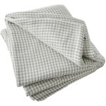 Joel - chemin de lit 90x200cm gaze de coton vichy coloris eucalyptus