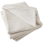 Joel - chemin de lit 90x200cm gaze de coton vichy coloris pampa