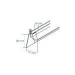 Kinedo - joint bas de porte double lvre pour verre 6 mm, 1155 mm