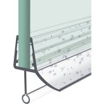 Joint de douche 100cm joint de remplacement porte de douche pour le verre paisseur 4 - 6mm dflecteur ...