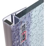 Joint de douche pour paroi en verre, 201cm, vitre 6 / 7 / 8mm, joint d'�tanch�it� magn�tique pvc, ukm02, ...