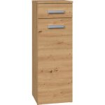 Hucoco - jokke - meuble salle de bain 1 porte + 1 tiroir - 30x30x85cm - colonne basse rangement sdb
