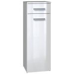 Hucoco - jokke - meuble salle de bain 1 porte + 1 tiroir - 30x30x85cm - colonne basse rangement sdb