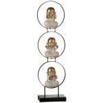Jolipa - statue en rsine moines et cercles 63 cm